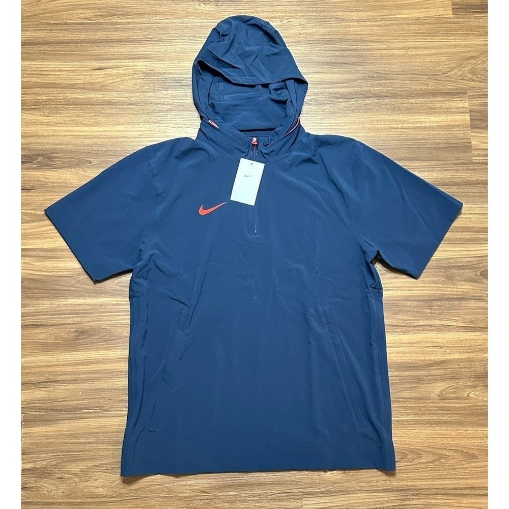 Nike Lightweight Sideline Coaches Jacket SS Hoodie Blue (FJ9548-421) Men's Sz M
